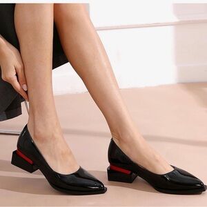 Chic Black Patent Leather Women's Loafers